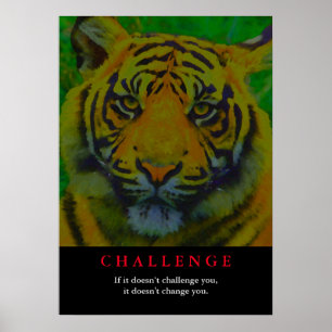 Poster Défi de motivation du tigre
