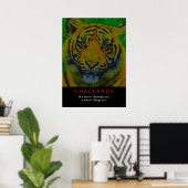 Poster Défi de motivation du tigre (Bureau à domicile)