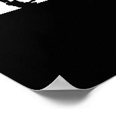 Poster Défi de motivation du tigre noir et blanc (Coin)