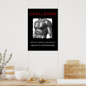 Poster défi de motivation en matière de réussite sportive (Cuisine)