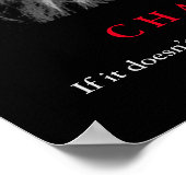 Poster Défi de motivation Lion Noir & Blanc (Coin)