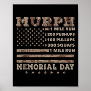 Poster Défi d'entraînement Murph 2021 Mémorial américain