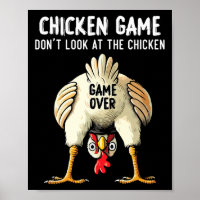 Défi drôle disant Ne regardez pas le poulet
