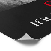 Poster Défi Lion noir et blanc (Coin)