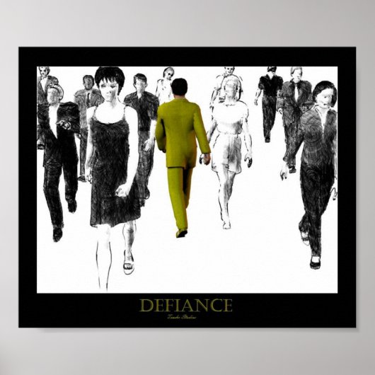 Poster Défiance jaune (Devant)