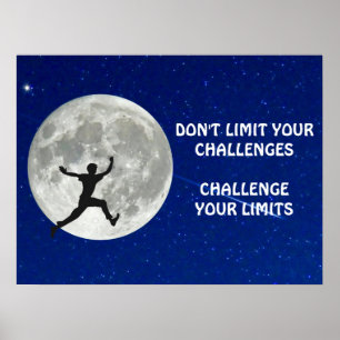 Poster Défiez vos limites devis de motivation