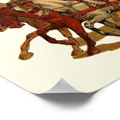 Poster Défilé de cirque antique Clowns Chevaux (Coin)