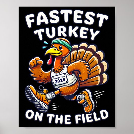 Poster Défilé de dinde de Thanksgiving 2025 Dinde la plus (Devant)