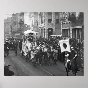 Poster Défilé de Mardi Gras, 1906. Photo vintage