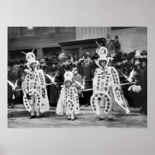 Poster Défilé de mimes, le jour de nouvelle année, 1909