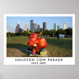 Poster Défilé de vache de Houston