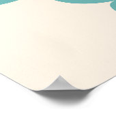 Poster Défiler Damask Art I Teals on Cream (Coin)