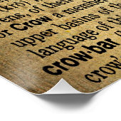 Poster Définir l'affiche brillante du Corbeau (Coin)