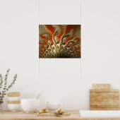 Poster Définir les phasers Orange Flames Abstraites (Cuisine)