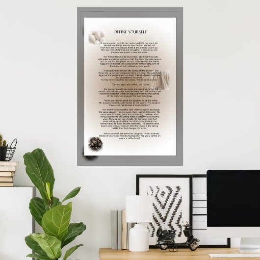 Poster Définir soi-même (Bureau à domicile)