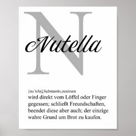 Poster Definitie Nutella