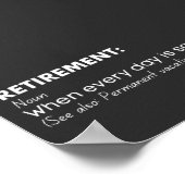 Poster Définition amusante de la retraite (Coin)