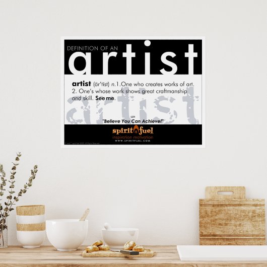 Poster Définition - Artiste (Cuisine)