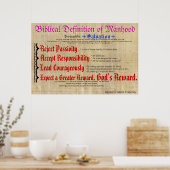 Poster Définition biblique de l'homme. (Cuisine)