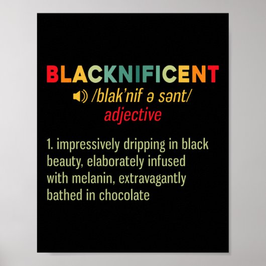 Poster Définition Blacknificent Fierté noire Rêver comme (Devant)