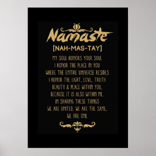 Poster Définition de Bouddhisme Namaste
