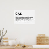Poster Définition de chat Nom Amoureux de chat drôle (Cuisine)