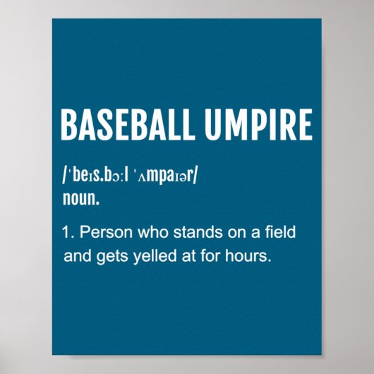 Poster Définition de chemise Baseball Umpire 2 (Devant)