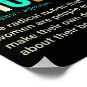 Poster Définition de choix Droits des femmes féministes R (Coin)