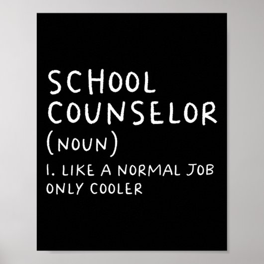 Poster Définition de conseiller scolaire Fun Byck À l'éco (Devant)