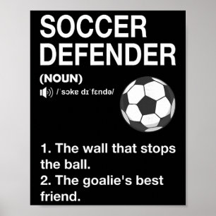 Poster Définition de défenseur de football Joueur de foot