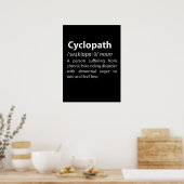 Poster Définition de dictionnaire amusant Cyclopath (Cuisine)