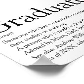Poster Définition de diplômé personnalisée moderne (Coin)