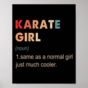 Poster Définition de fille de karaté Cadeau drôle pour am