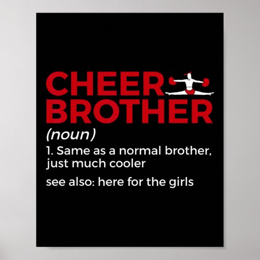 Poster Définition de frère de cheer drôle (Devant)