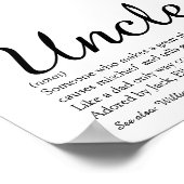 Poster Définition de Funcle moderne et amusante (Coin)