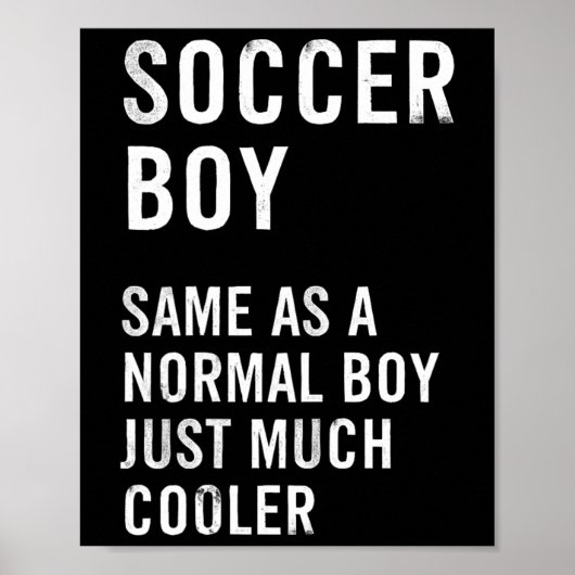 Poster Définition de garçon de football drôle (Devant)