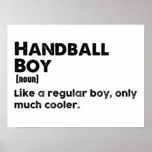 Poster Définition de garçon de handball Drôle joueur de h
