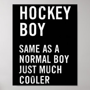 Poster Définition de garçon de hockey drôle 