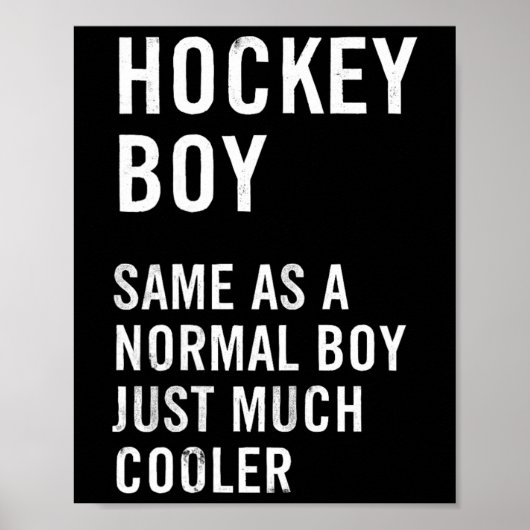 Poster Définition de garçon de hockey drôle (Devant)