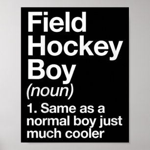 Poster Définition de garçon de hockey sur gazon Funny Spo