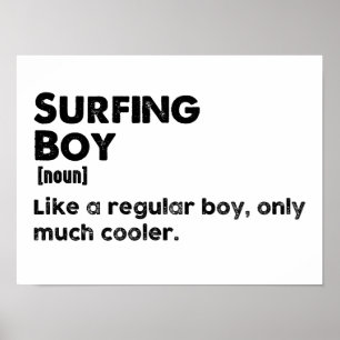 Poster Définition de garçon de surf drôle surf sport surf