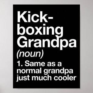 Poster Définition de grand-père de kickboxing drôle de sp