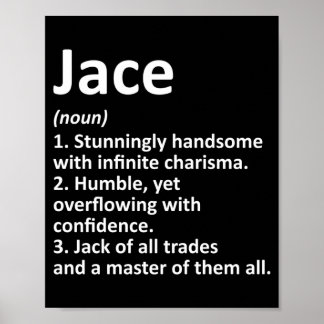 Poster Définition de Jace Nom Personnalisé Anniversaire D