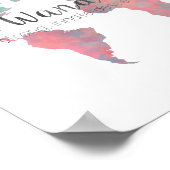 Poster Définition de la poussière sur l'aquarelle Carte d (Coin)