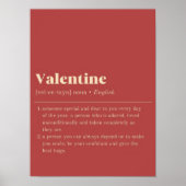Poster Définition de la Saint-Valentin imprimable Roma de (Devant)
