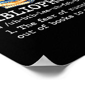 Poster Définition de l'abibliophobie lecture drôle de liv (Coin)