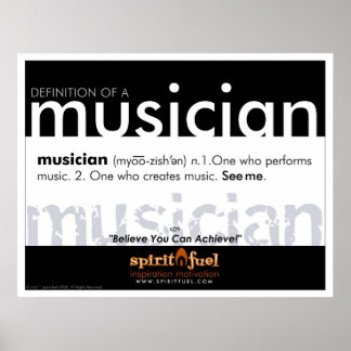 Poster Définition de l'affiche - Musicien