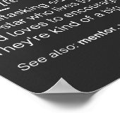 Poster Définition de l'enseignant - Drôle Enseignant Ense (Coin)