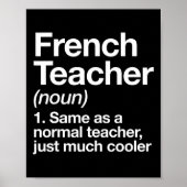 Poster Définition De L'Enseignant S'Amuser Retour À L'Éco (Devant)