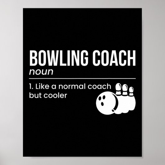 Poster Définition de l'entraîneur de Bowling (Devant)